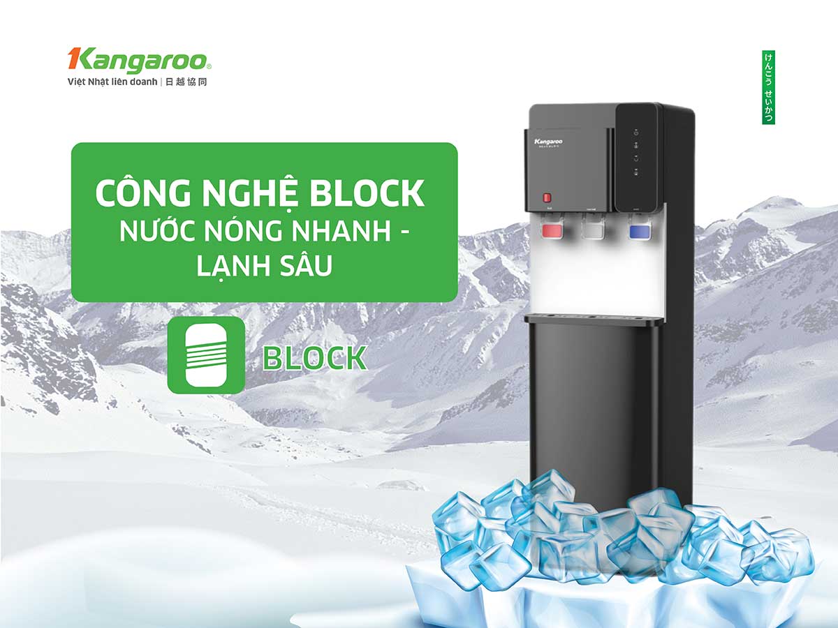 Cây nước nóng lạnh Kangaroo KG699A3 công ngjee Block lạnh nhanh lạnh sâu